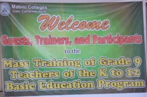 Deped mass training _mabini colleges